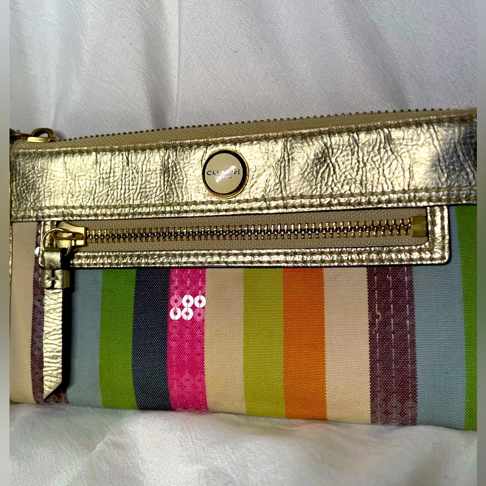 Coach Poppy Vintage Legacy Wallet Clutch w/ Sequins